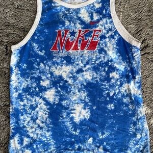 Nike Red and Blue Tie-Dye Tank Tee Boy’s Size XL